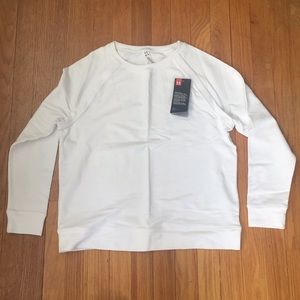 NWT Under Armour White Crew Sweatshirt- Size M